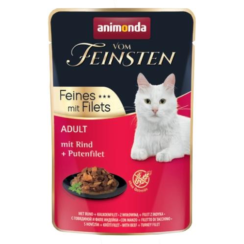 Animonda vom Feinsten Cat Adult Beef + Turkey Fillet Sachet 85g