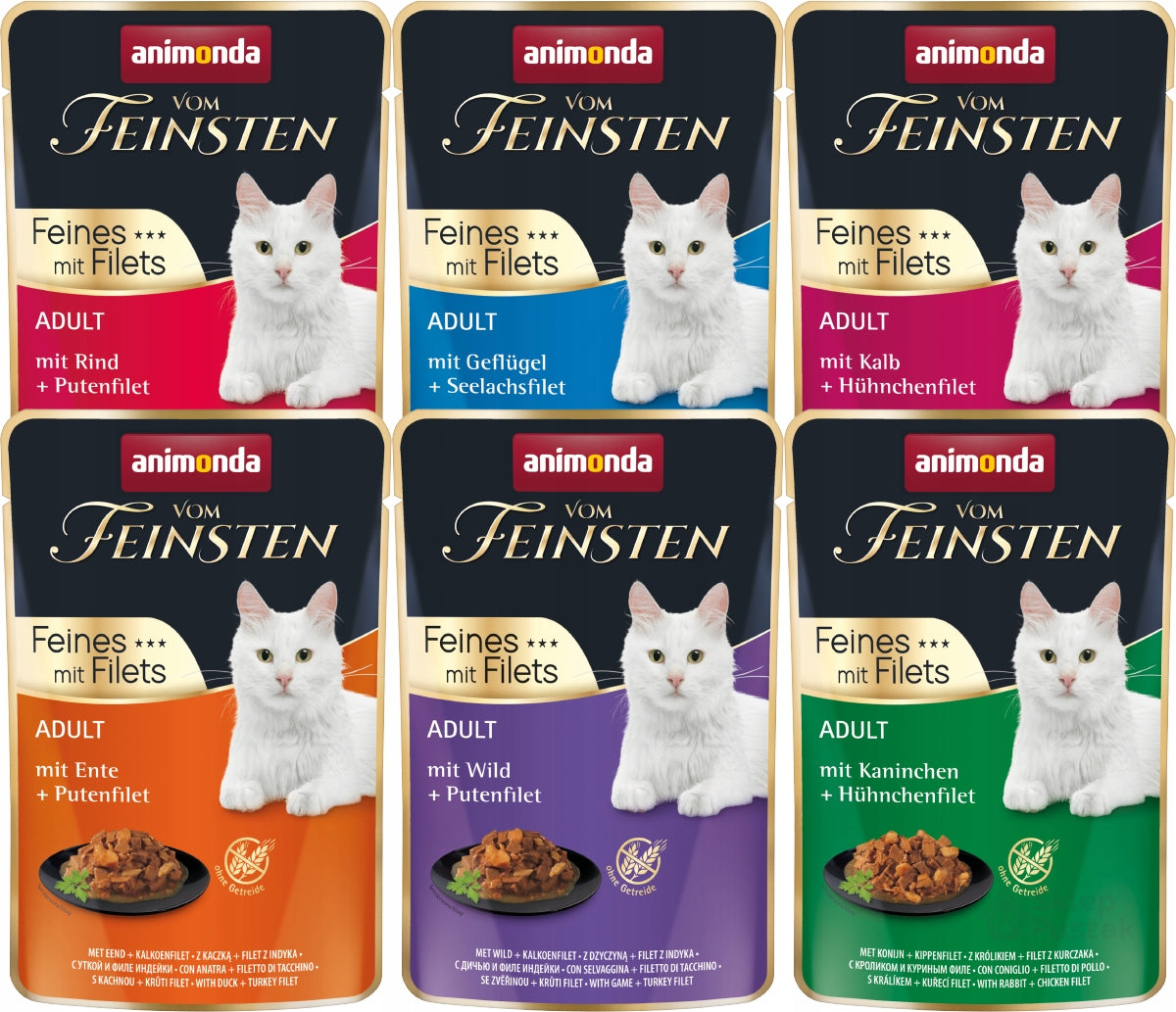 Animonda vom Feinsten Feines mit Filets SET 12x85g – MIX of flavours
