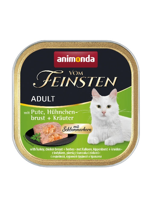 Animonda vom Feinsten WITH STUFFING Adult tray SET 12x100g – MIX OF flavours Packaging status original