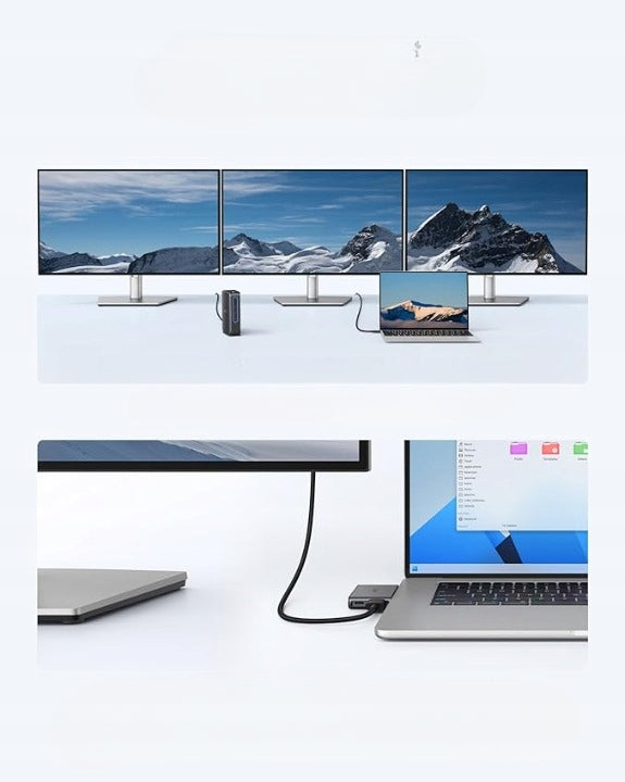 Anker Nano dokovací stanice 13v1 USB C trojitý displej HDMI DP Ethernet Manufacturer no brand