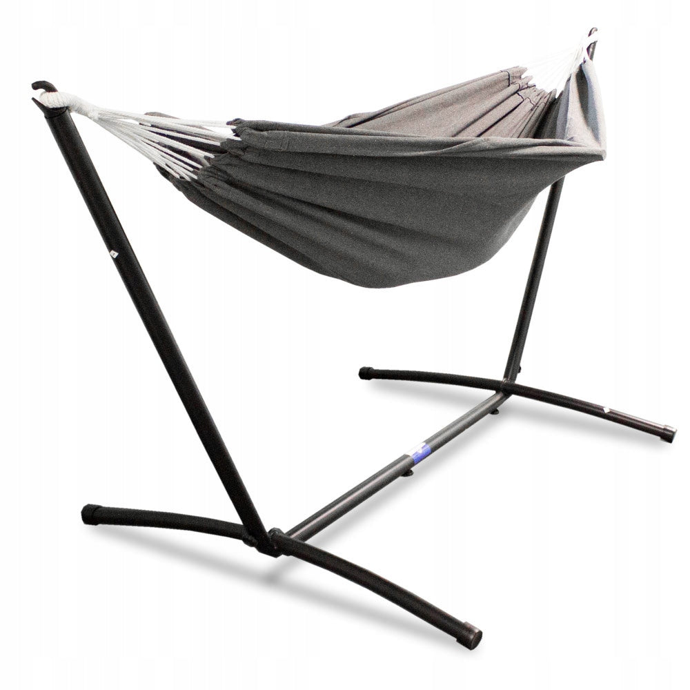 Anthracite Hammock on Outdoor Garden Rack