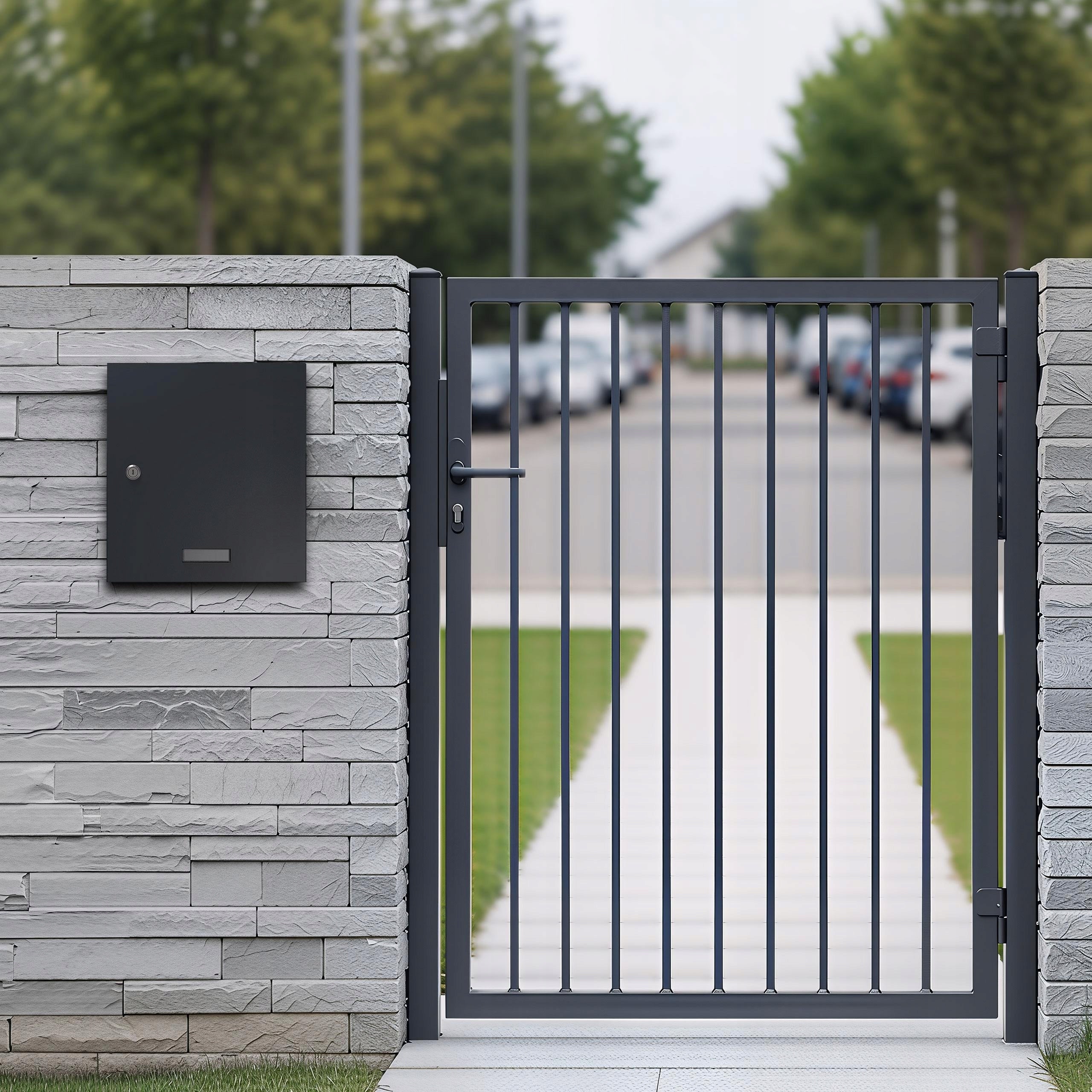Anthracite through letterbox Sillar for inserting the slot Brand Sillar