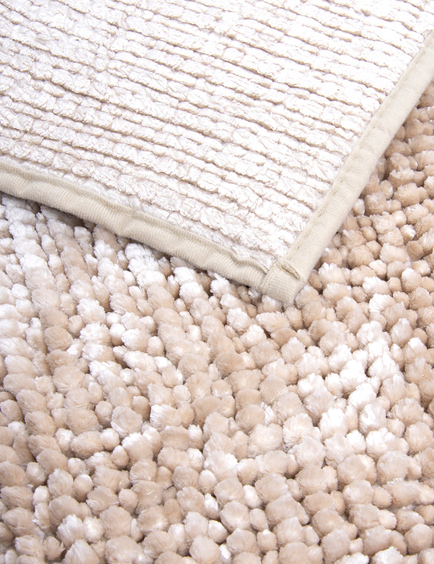 Anti-Slip Bathroom Rug Beige Fluffy Shaggy Chenille 50x80cm Manufacturer code 506953