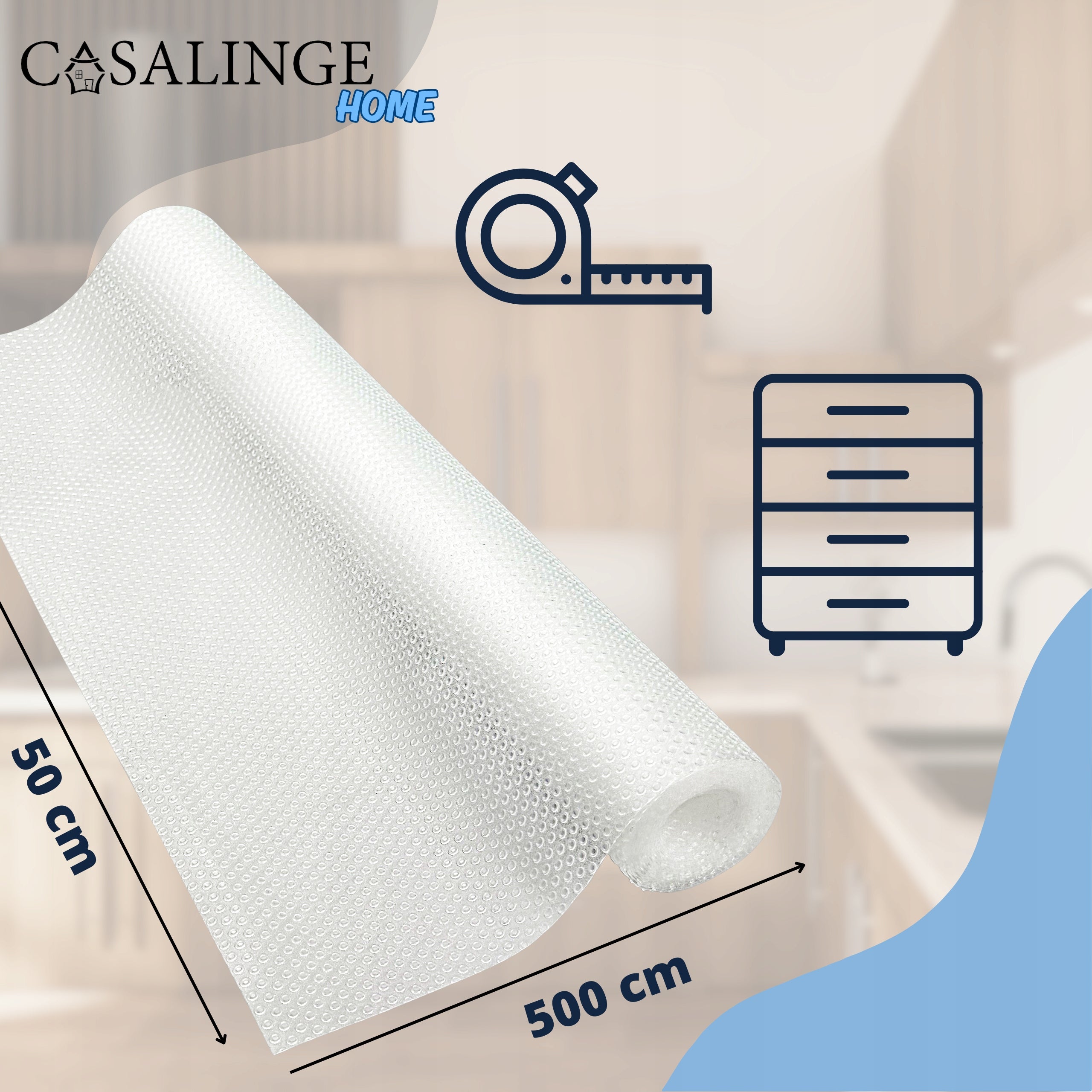 Anti-Slip Mat For Drawers Protective Cabinets 500x50 Cabinet Pad Large Length 500 cm