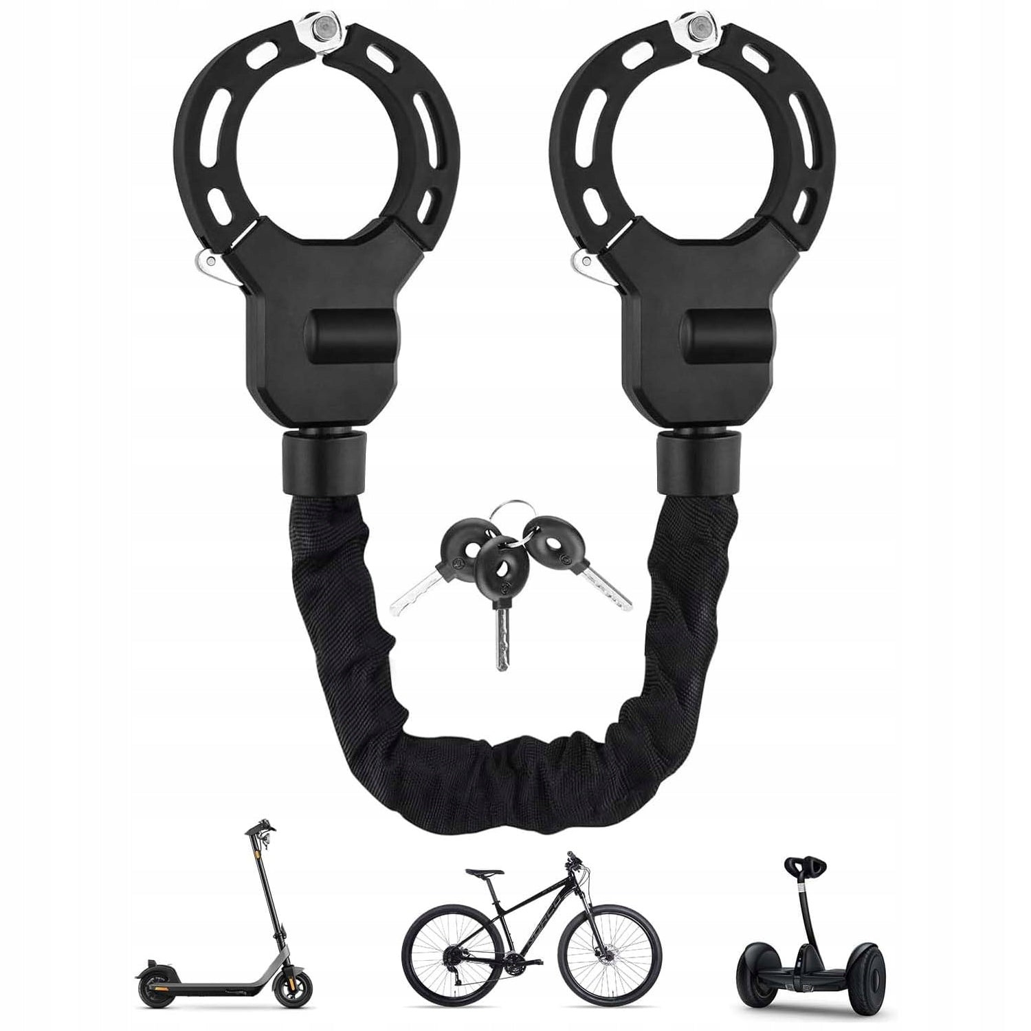 Anti-Theft Lock Chain for Electric Scooter+3Keys Kind wheel lock