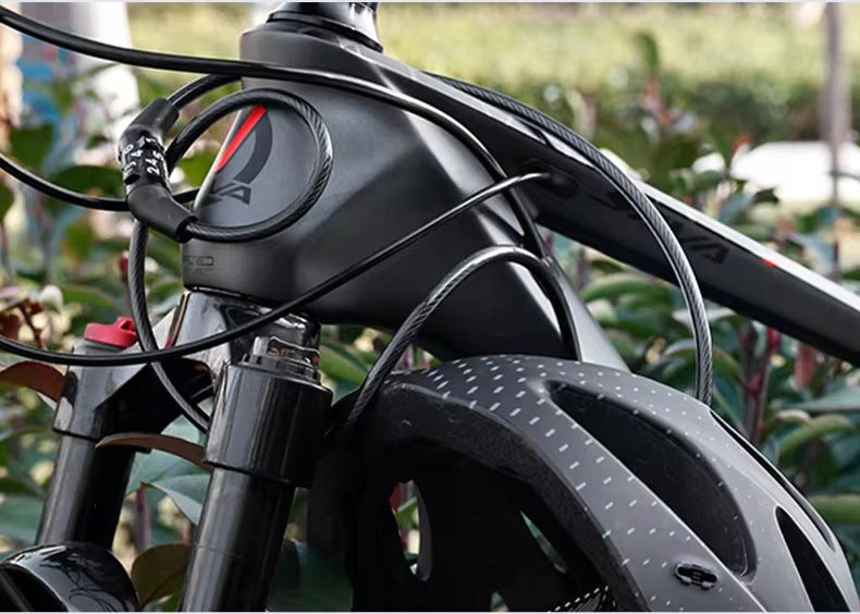 Anti-Theft Padlock For Bike Motorcycle Code Cipher 4 Digital Cord Cable Weight 265 g