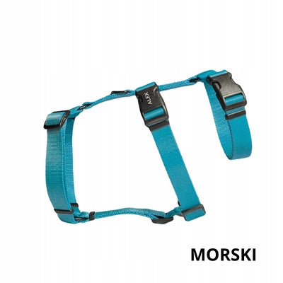 Anti-escape harness for fearful dog S/M with ADDRESS CARD on buckle -DRAPULA Color multicolor