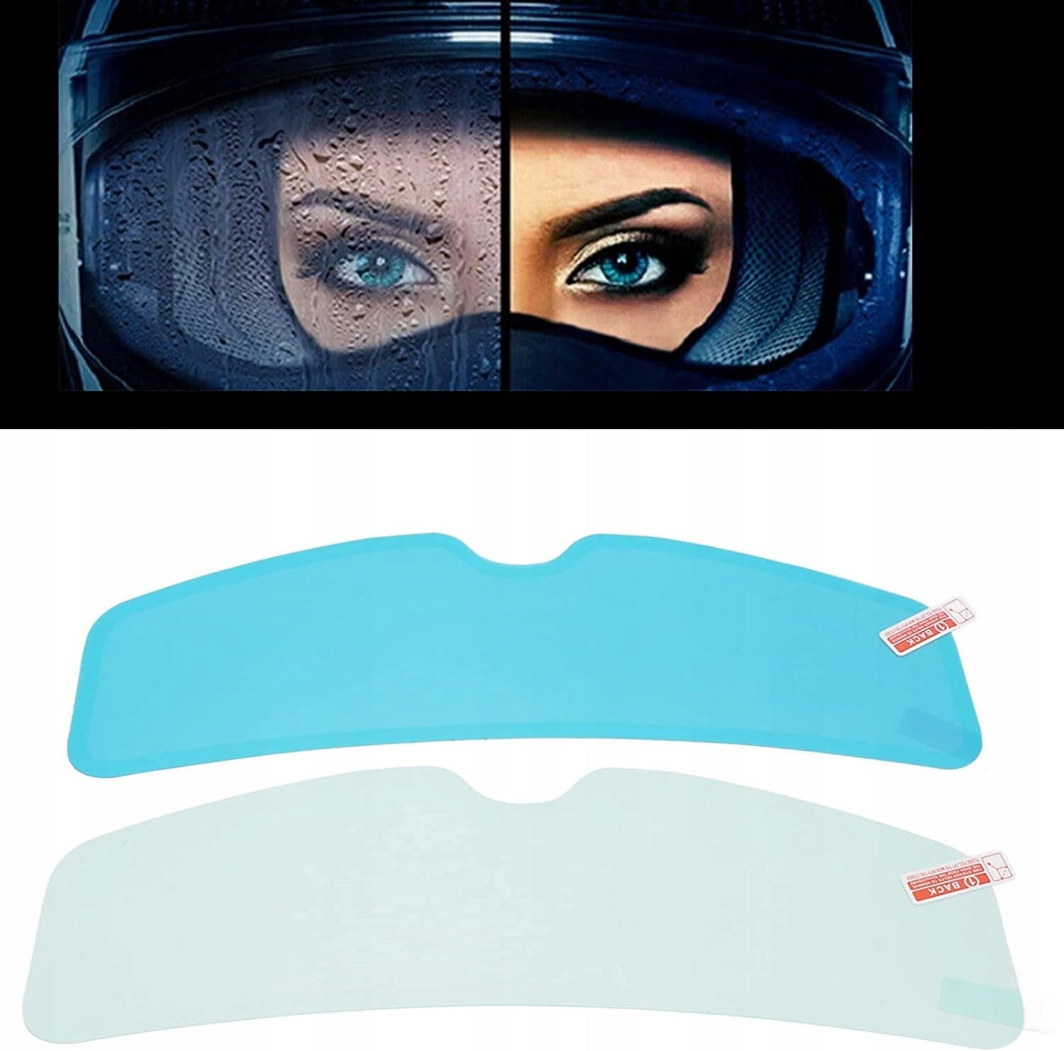Anti-fog and rain film for helmet Product weight with unit packaging 0.8 kg