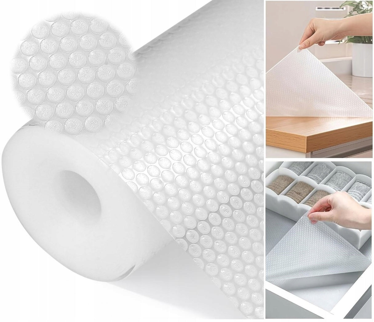 Anti-slip mat for cabinet drawers LARGE roll 50x500cm transparent