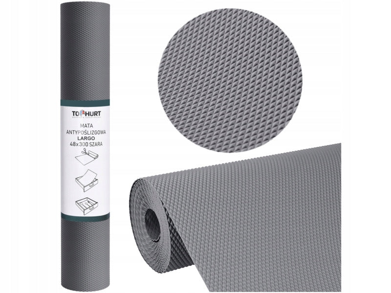 Anti-slip mat for drawers LARGO 48 x 300 grey