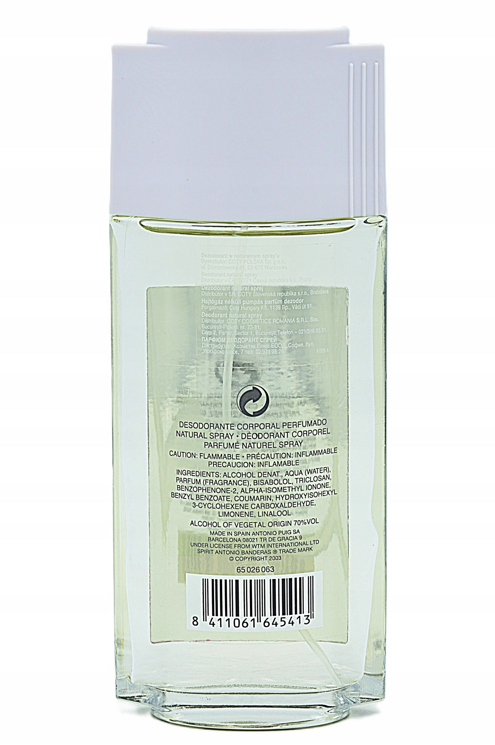 Antonio Banderas Spirit For Women 75ml pdns Perfumed Deodorant Unique Medical device no