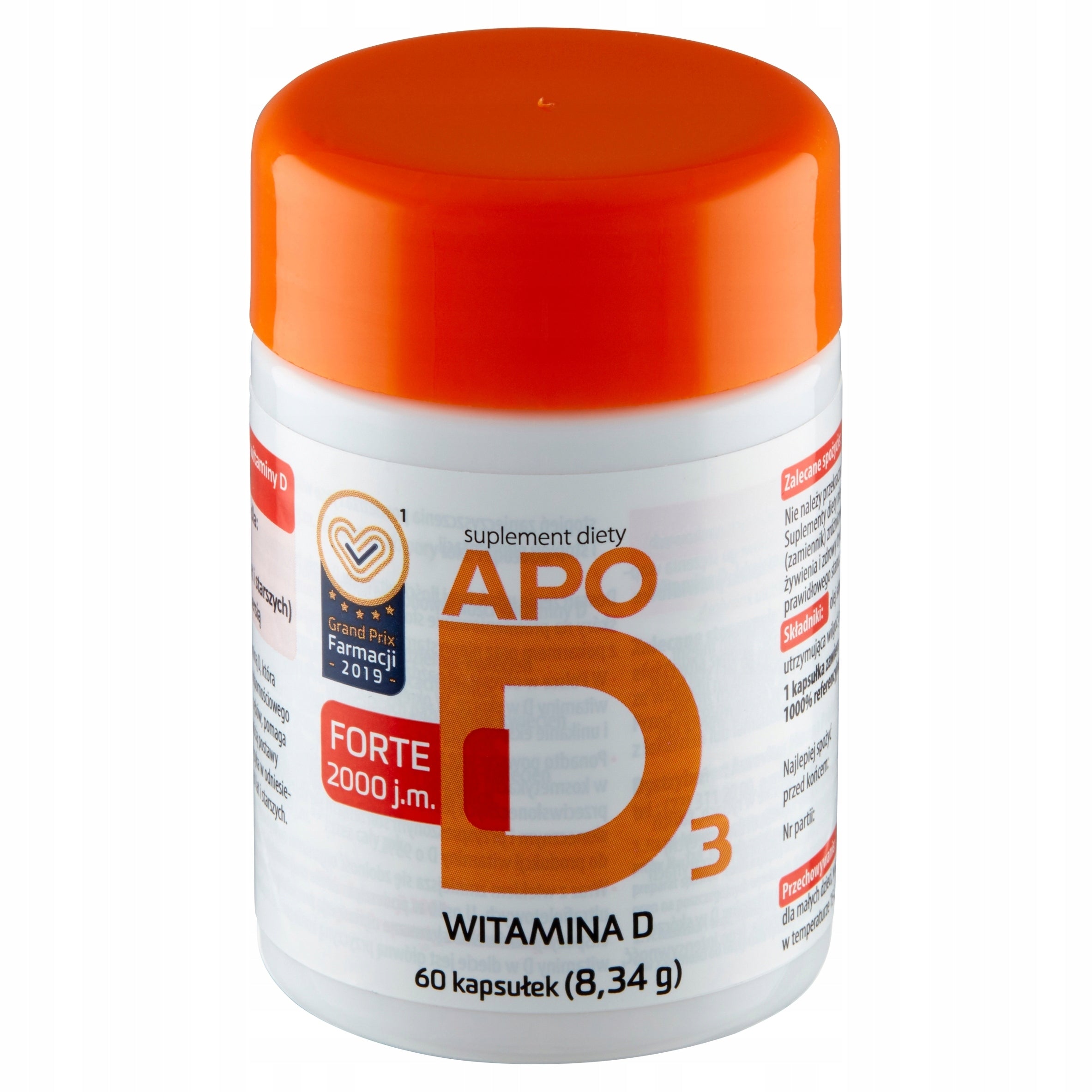ApoD3 Forte Vitamin D3 2000 Resistance 60 capsules Manufacturer code 5902020661375