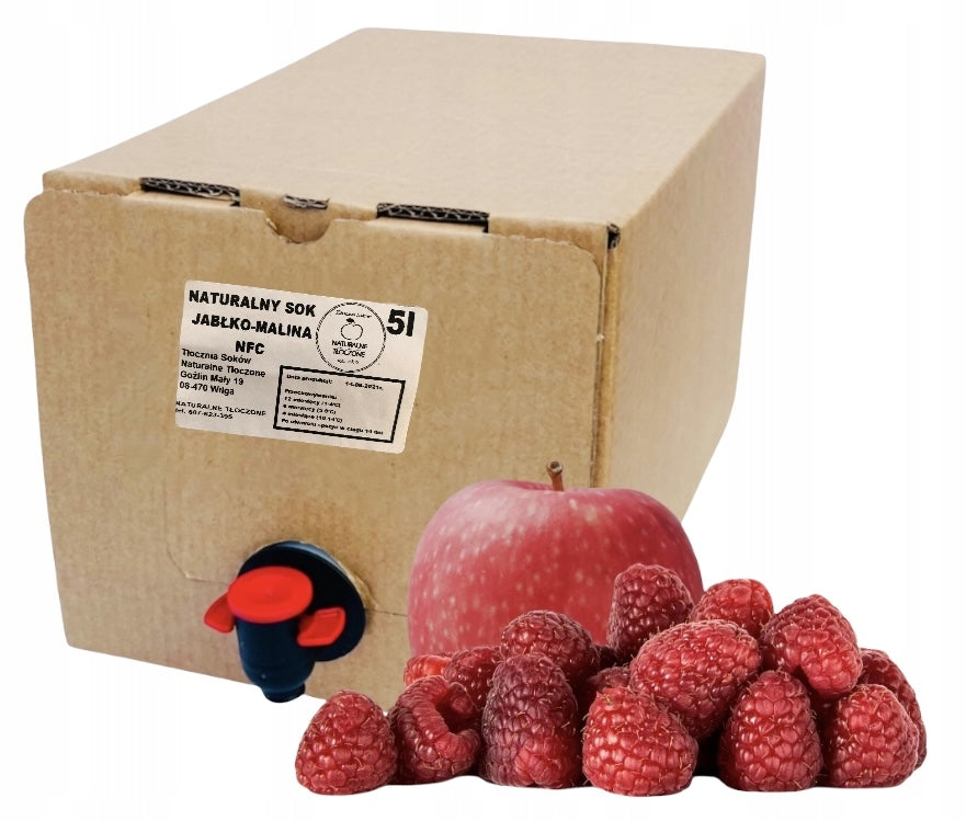 Apple-RASPBERRY juice 5l (in CARTON) natural, NFC