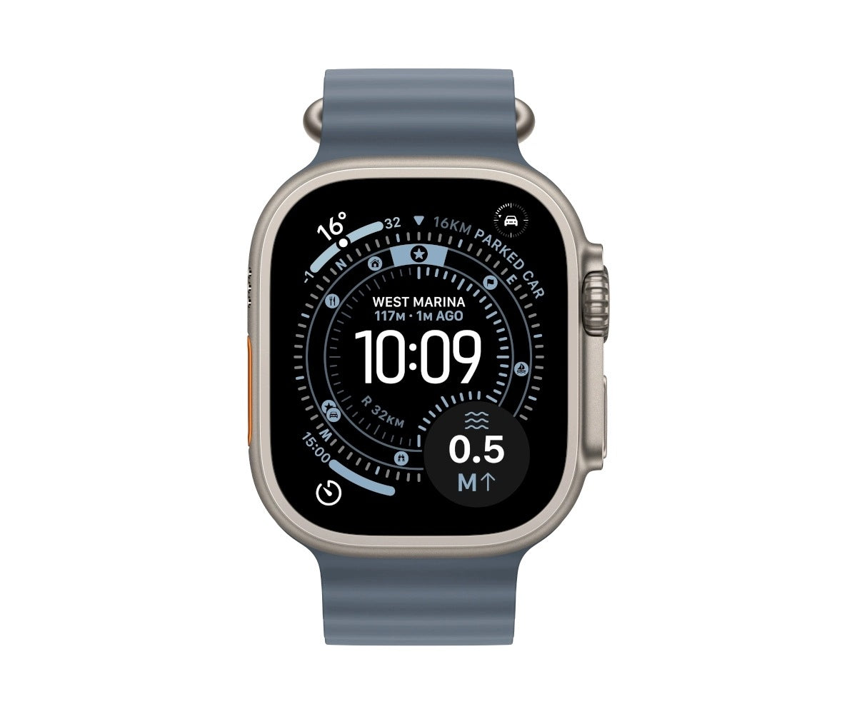 Apple Watch Ultra 3 GPS LTE 49mm Titanium Case Blue Ocean Strap Manufacturer code MEWH4QP/A