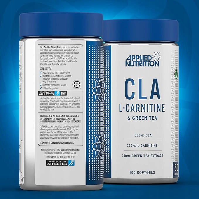 Applied Nutrition CLA L-Carnitine and Green Tea - 100 gel capsules Brand Applied Nutrition