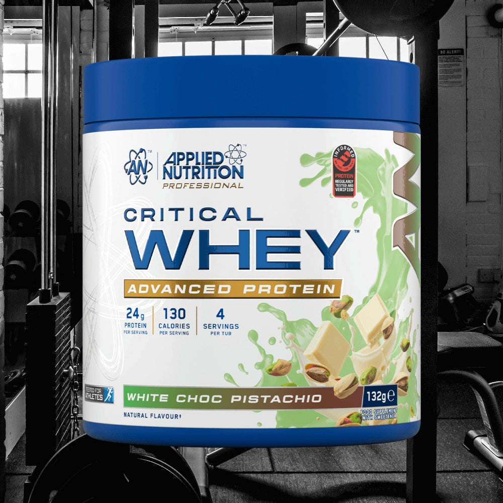 Applied Nutrition Critical Whey (132g) White Chocolate Pistachio Expiration date at least 3 months from the date of purchase