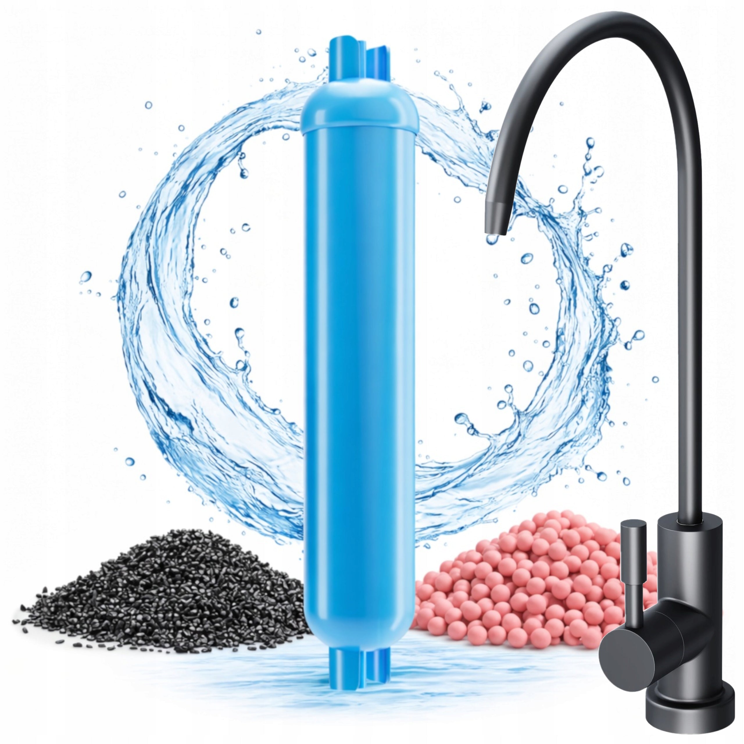 Aqua Line mineral Black Ustm water filtration system + filter cartridge
