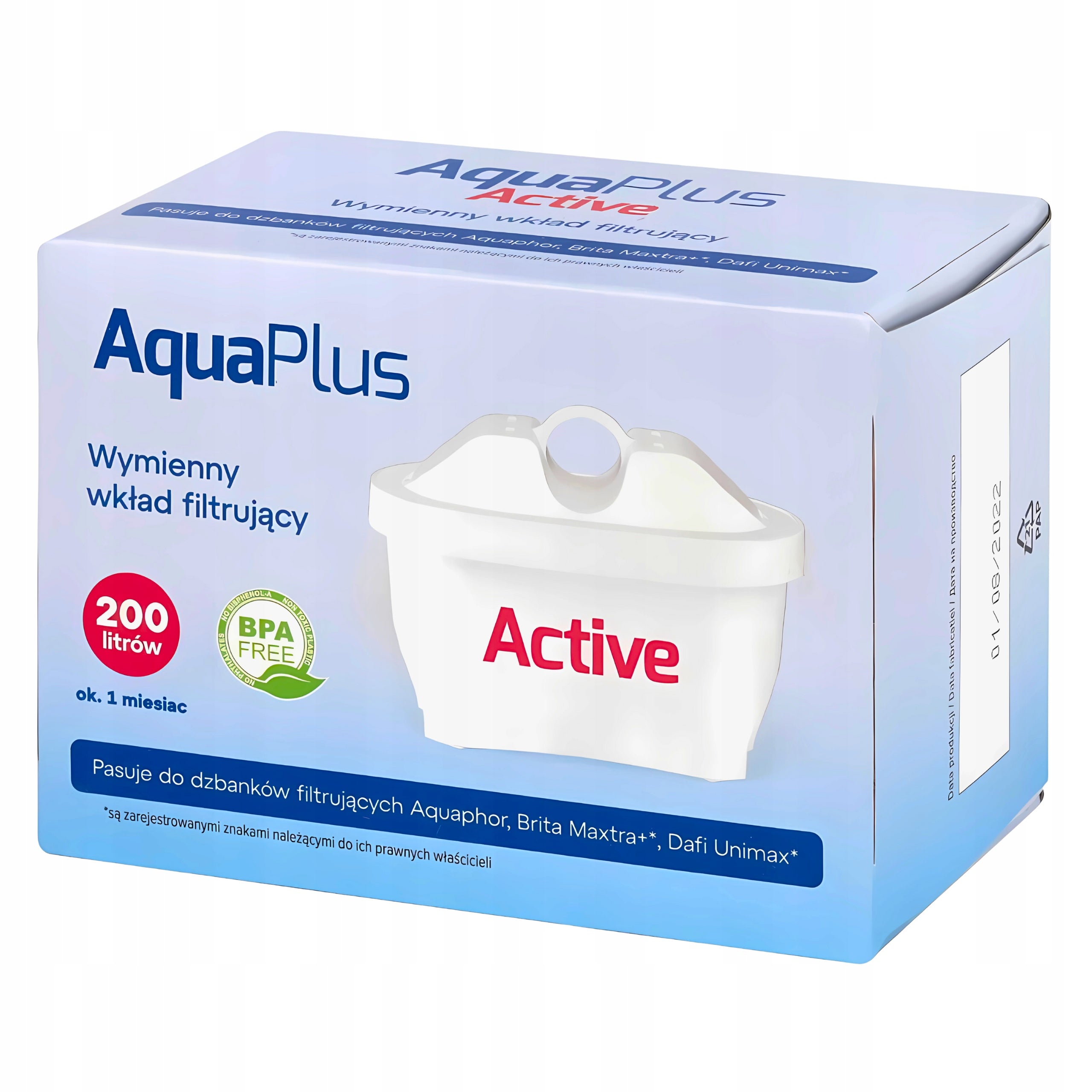 AquaPlus Active Water Filter Cartridge for Pitcher Filter x 6 EAN (GTIN) 5905450653927