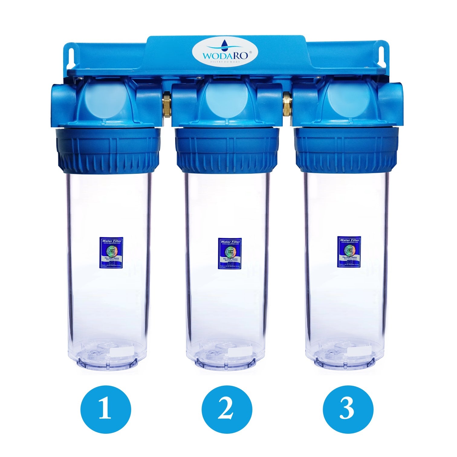 Aquafilter 3ST FE Water Filter Kit Triple Whole House Iron Remover Brand Aquafilter