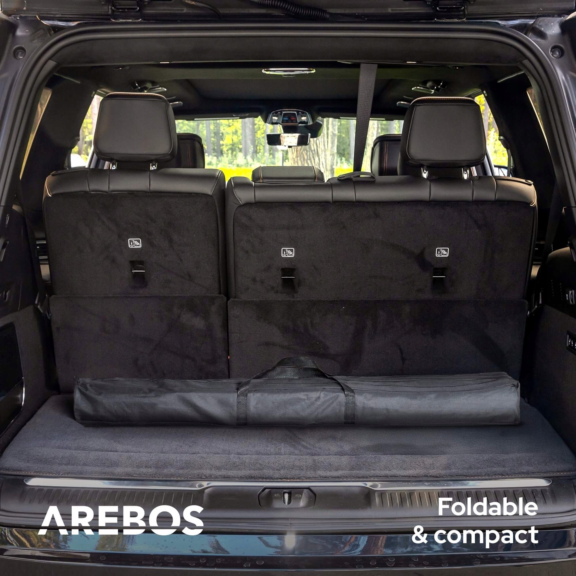 Arebos - Foldable Aluminum Camping Table | 120 x 70 cm | Black Manufacturer Arebos