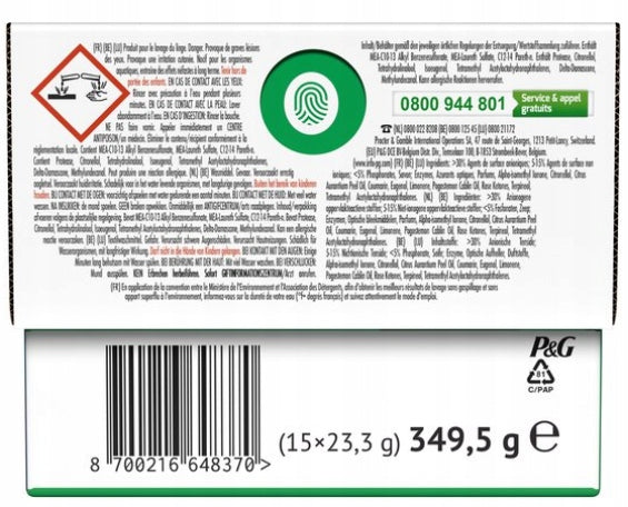 Ariel 4-in-1 Washing Capsules + Ultra Stain Remover 15 Washes Brand Ariel Professional