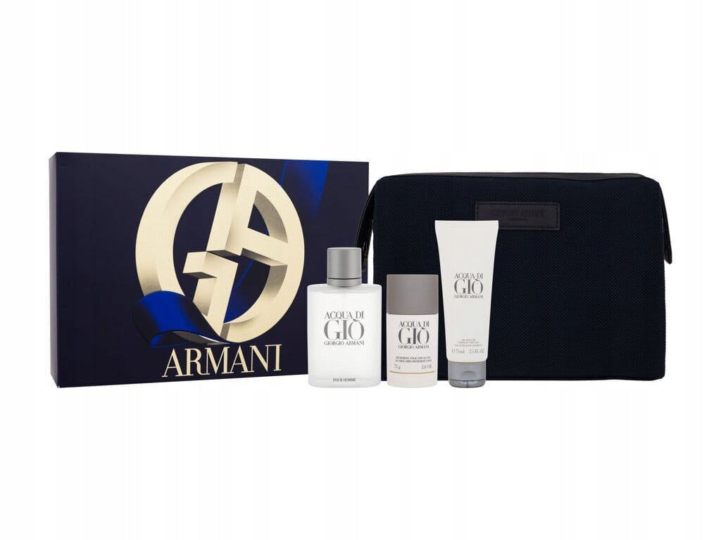 Armani Acqua di Gio Pour Homme 100 EDT + 75 DST + 75 SG + cosmetic bag 2023