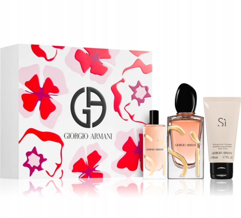 Armani Sì Intense set EDP 50 ml + milk 50 ml + lipstick Brand Armani