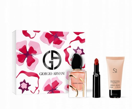 Armani Sì Intense set EDP 50 ml + milk 50 ml + lipstick