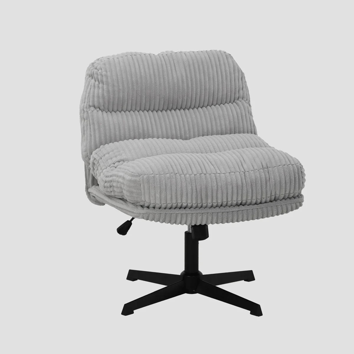 Armchair CORDIVO corduroy swivel grey 66x71x83 cm HOMLA Packaging status original