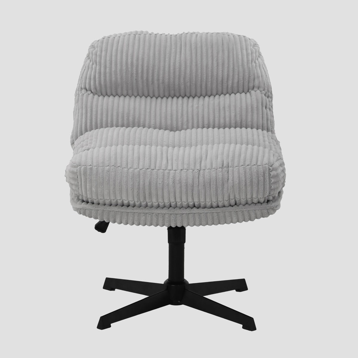 Armchair CORDIVO corduroy swivel grey 66x71x83 cm HOMLA Upholstery material other
