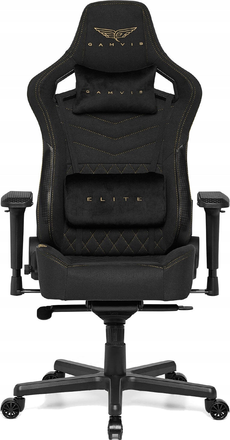 Armchair GAMVIS Elite 2.0 Pro XL Fabric Black (gold elements) Brand Gamvis