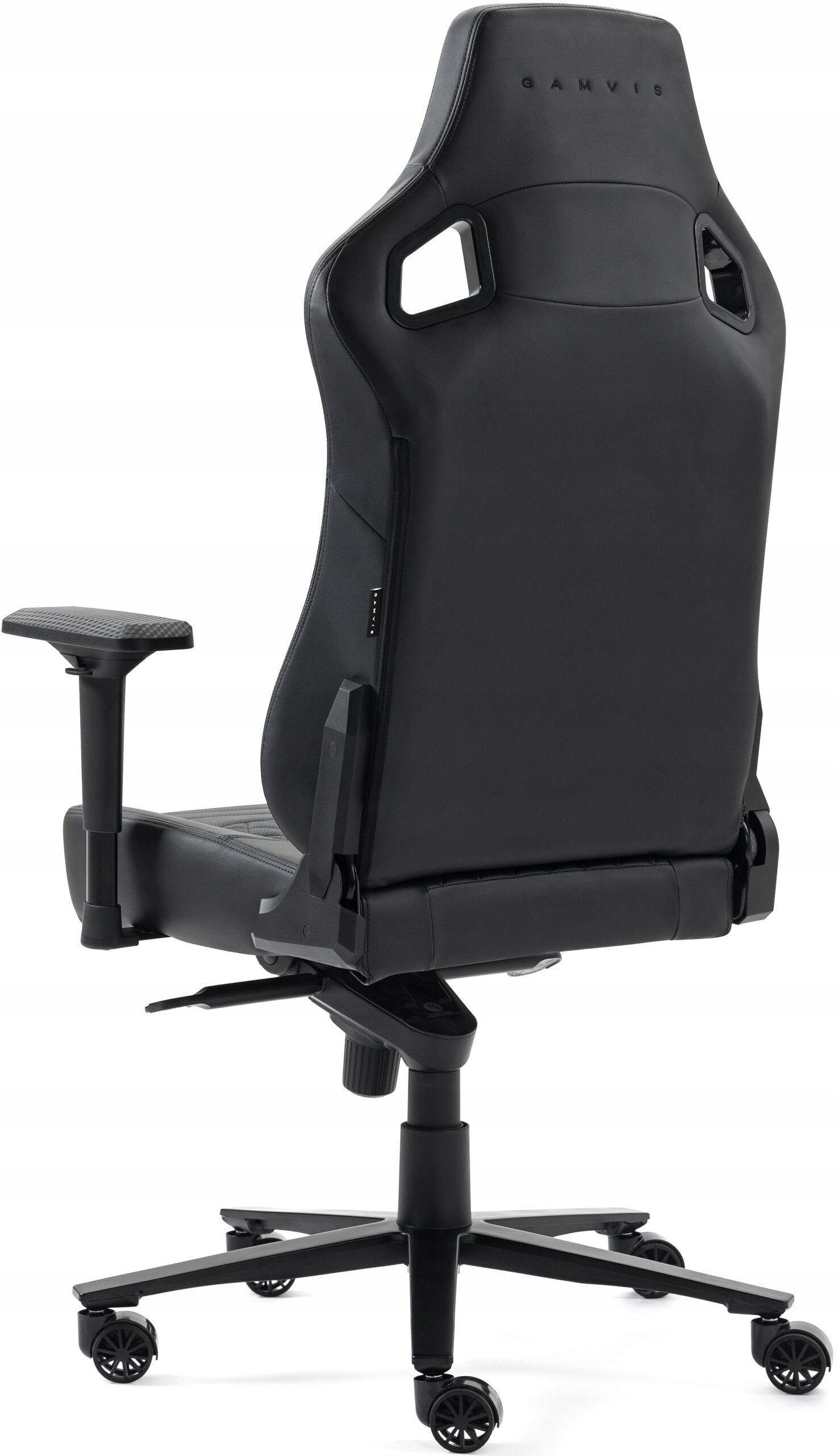 Armchair GAMVIS Elite 2.0 Pro XXL Black (white elements) Additional functions swing option headrest cushion folding option armrest adjustment lumbar cushion