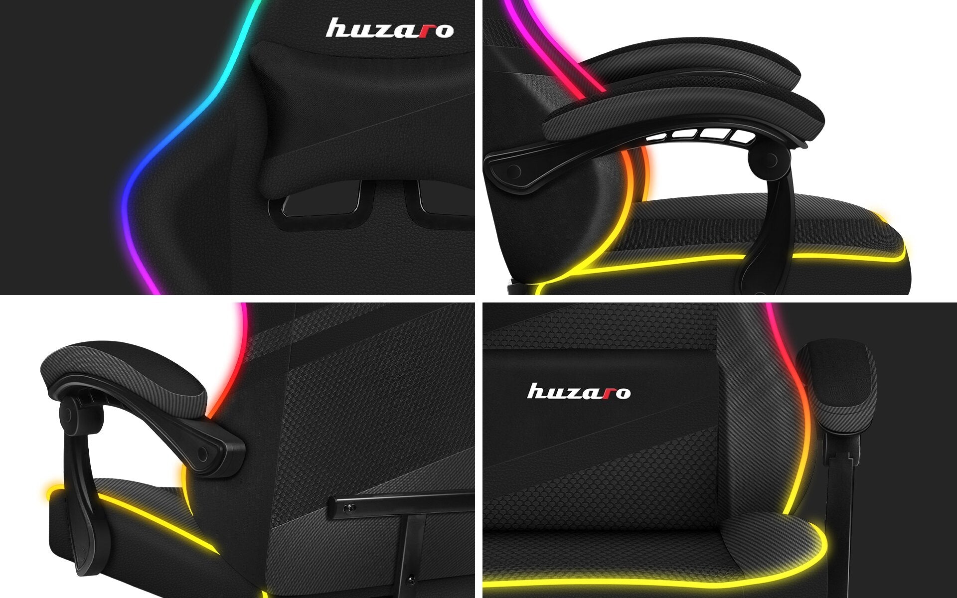 Armchair HUZARO Force 4.4 RGB Black Furniture height 125 cm