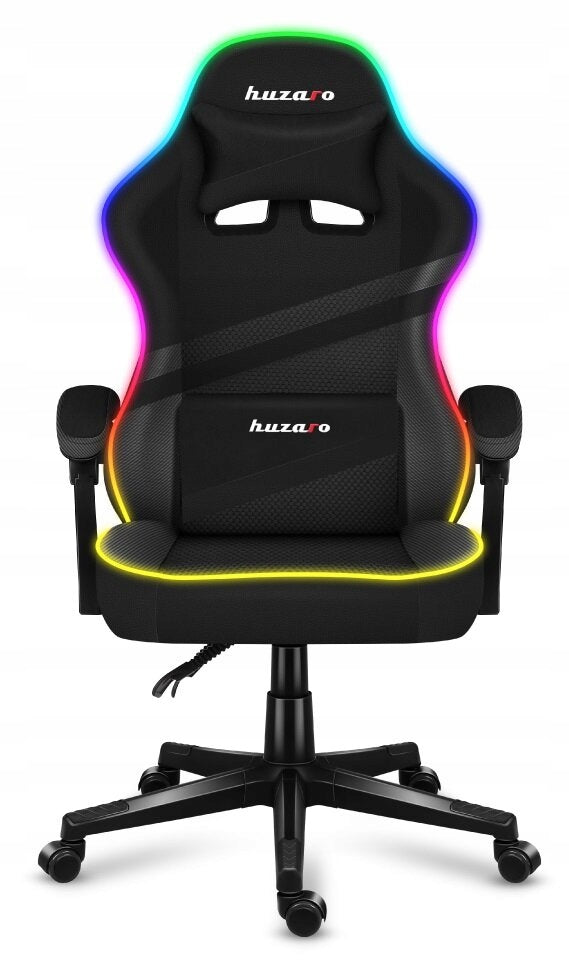 Armchair HUZARO Force 4.4 RGB Black Upholstery material fabric