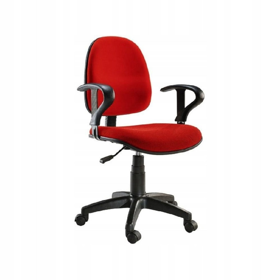Armchair Office Chair Swivel Adjustable Red Techly