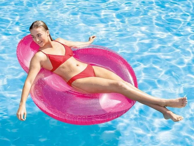 Armchair Sun Lounger Swimming Pool Wheel for Beaches INTEX 58889 PINK Manufacturer code 063842801596411