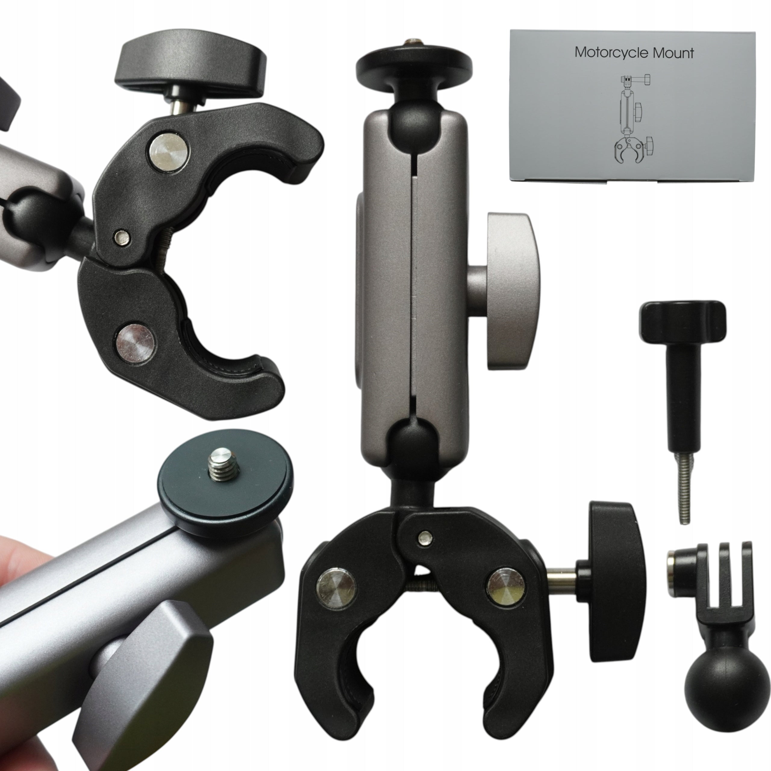 Armored Motorcycle Handlebar Holder PRO Steering Wheel Vise Tube for DJI ACTION 6 Manufacturer code FlyPro-A004