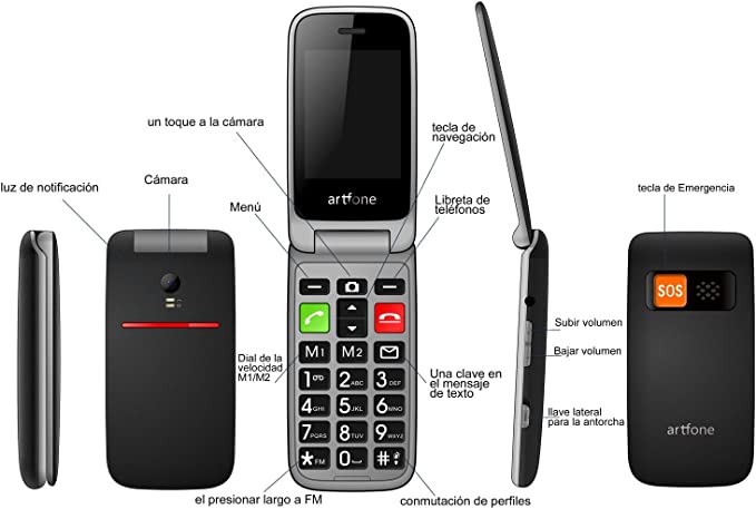Artfone CF241A Mobile Phone for Elderly Dual SIM SENIOR Brand Fairphone