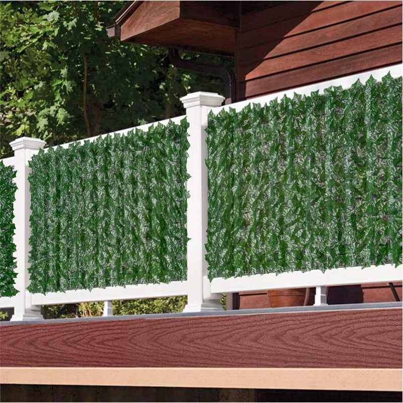 Artificial Ivy Hedge 1x3m Green Wall Balcony Cover Mesh Headbands Length 3 m