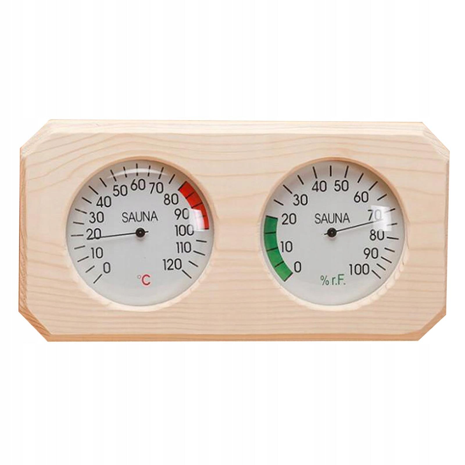 Artist Gather 2 in 1 Pine Wooden Sauna Hygrothermograph Thermometer