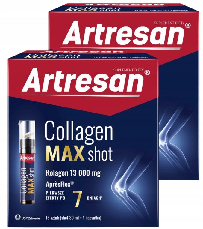 Artresan 2 sets Collagen Max Shot for joints COLLAGEN 15x30 ml+15 capsules