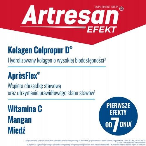 Artresan EFFECT, collagen for drinking, AprèsFlex, for joints, sachets, 25 pcs. Medical device no