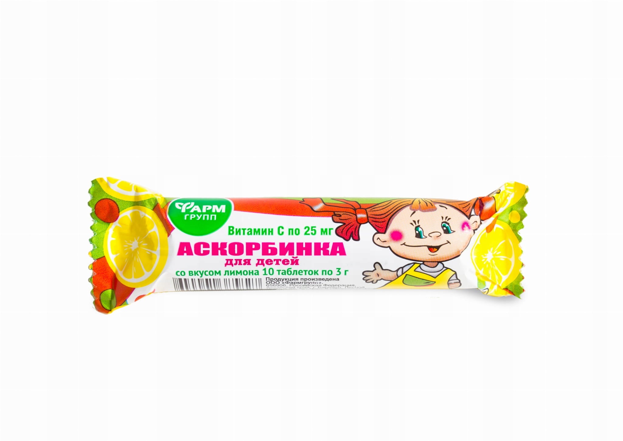 Ascorbic for children with lemon flavor 10 tab 3g