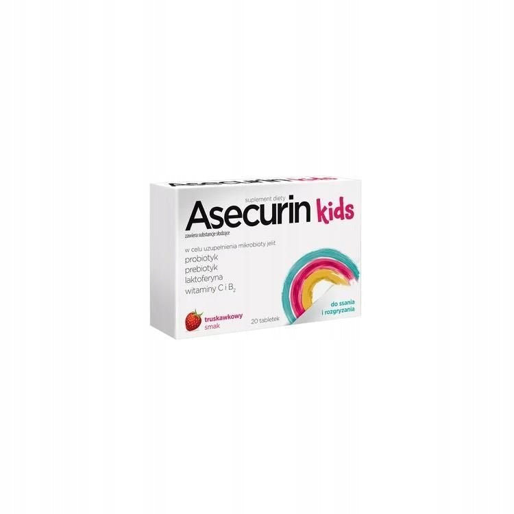 Asecurin Kids 20 tablets + Asecurin junior 10 sachets Expiration date up to 2 weeks after the purchase date