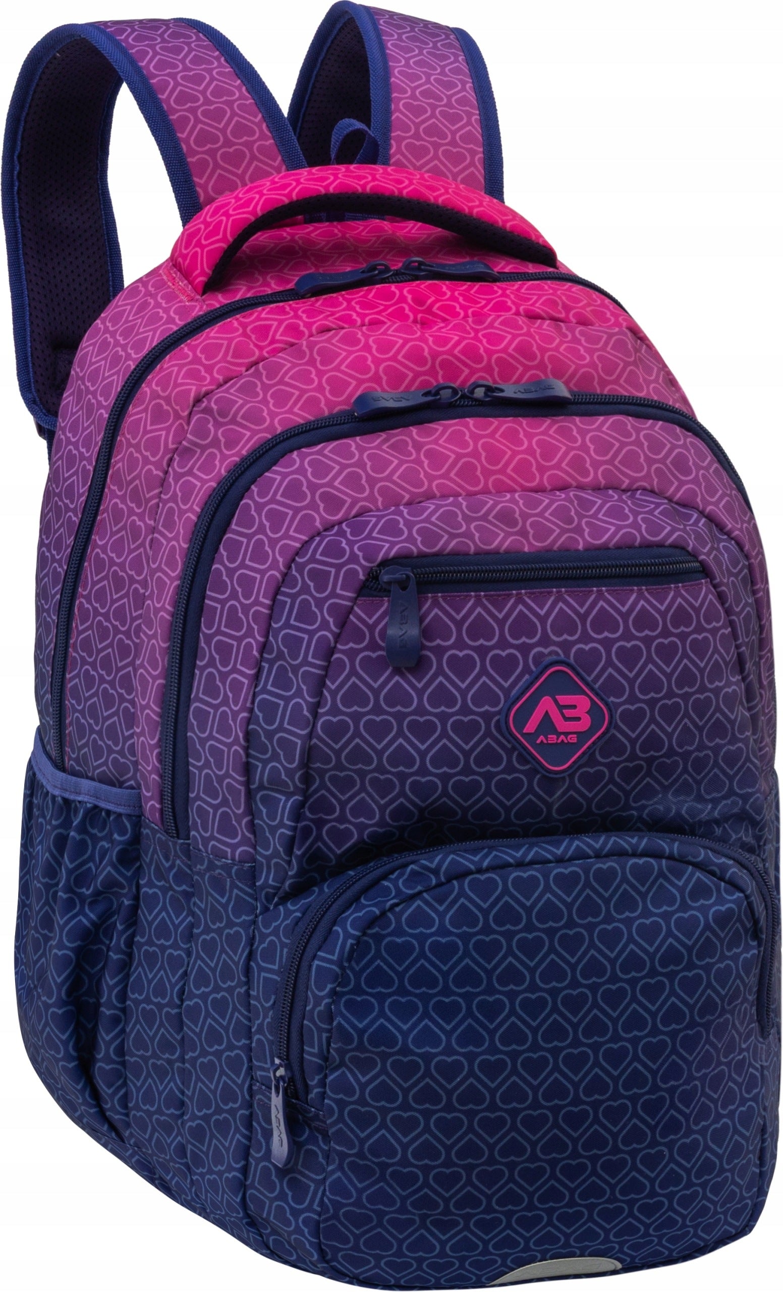 Astra school backpack for girls ABAG AB200 pink ombre hearts Manufacturer code 502026055
