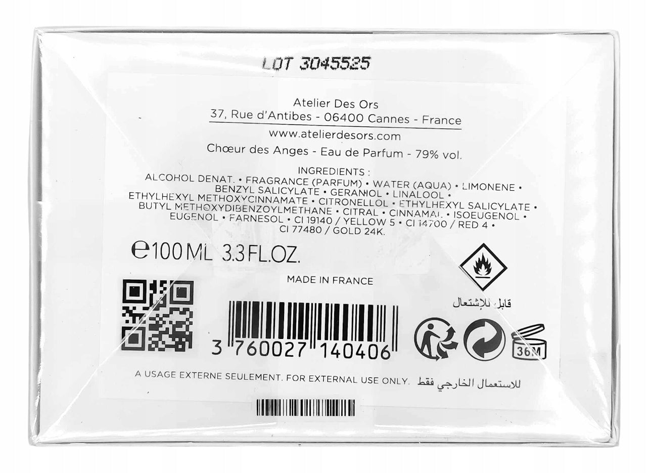 Atelier Des Ors Choeur Des Anges EDP 100ml Product in foil Manufacturer code 3045525
