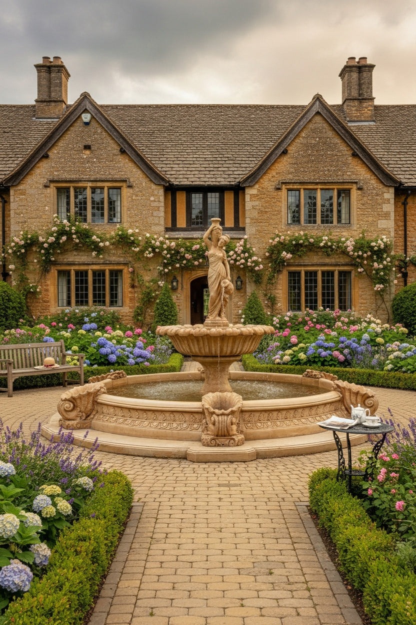 Ateniada Garden Fountain with Ring +Fountain Eye Marino Garden Figure Manufacturer no brand