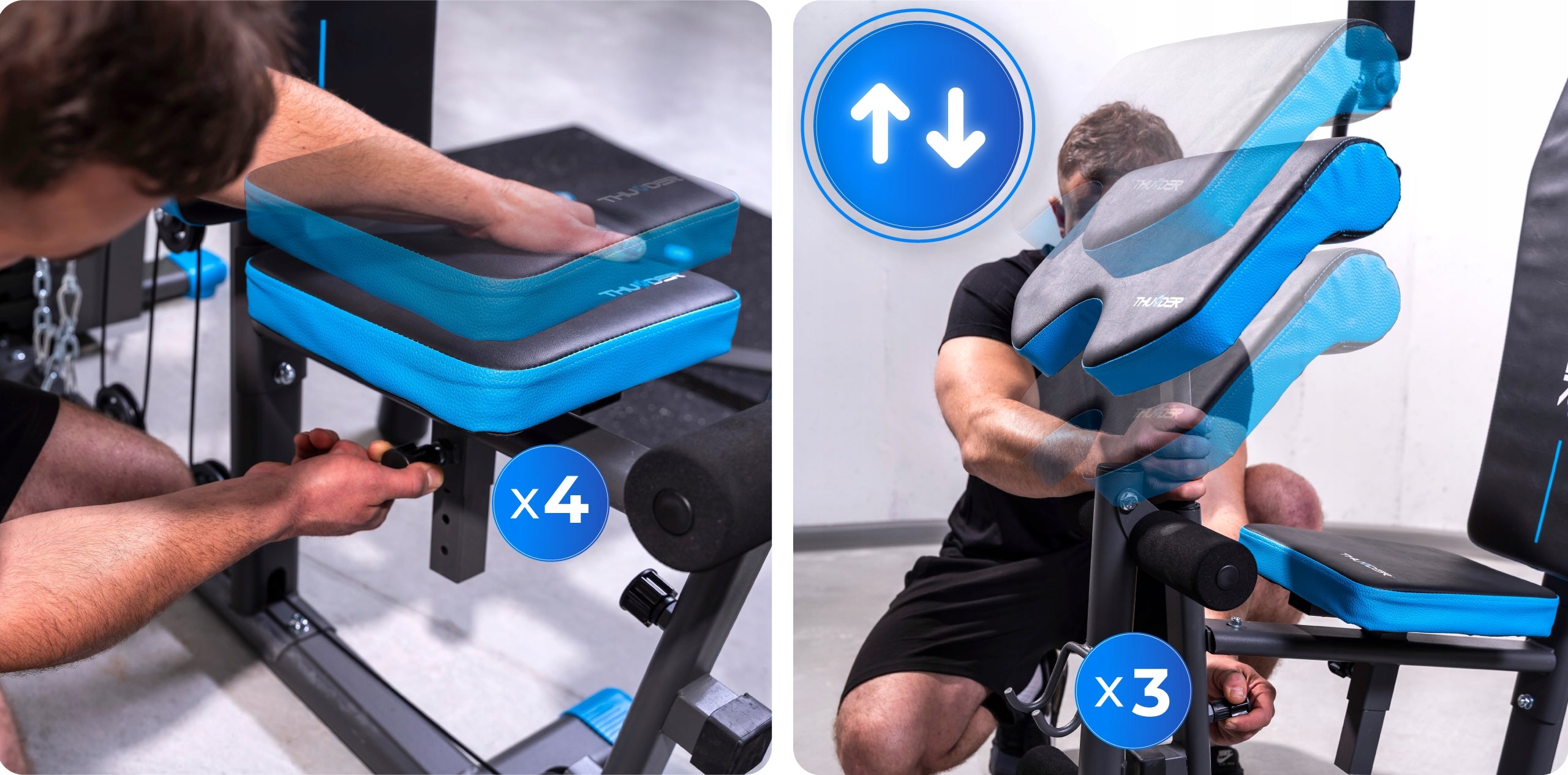 Atlas Multifunctional Home Exercise Leg Press Pull Prayer Book Stack Brand Thunder