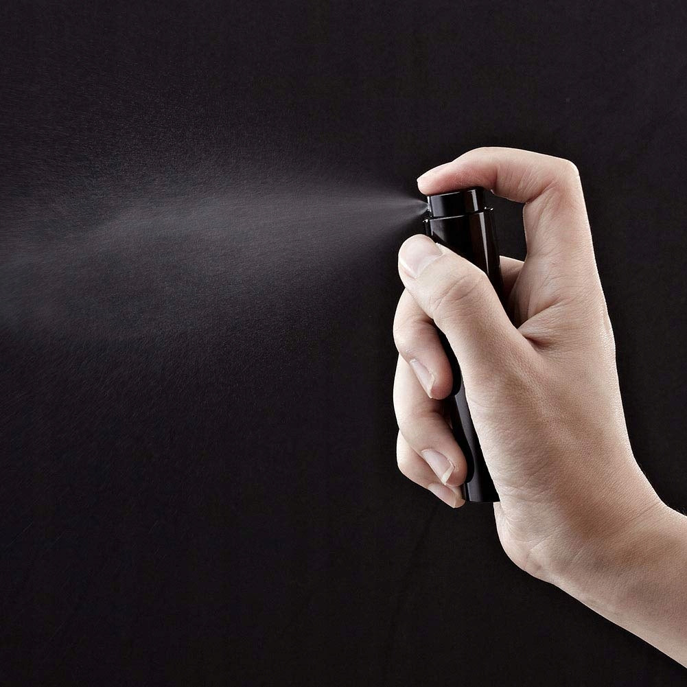 Atomizer Perfume Flacon 8ml Black Luxury Stick with Perfume Sprayer x4 Packaging status original