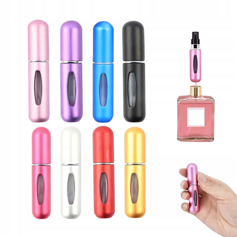 Atomizer for Travel Perfume 5ml Set of 8x Flacon Filled from Bottom Vial